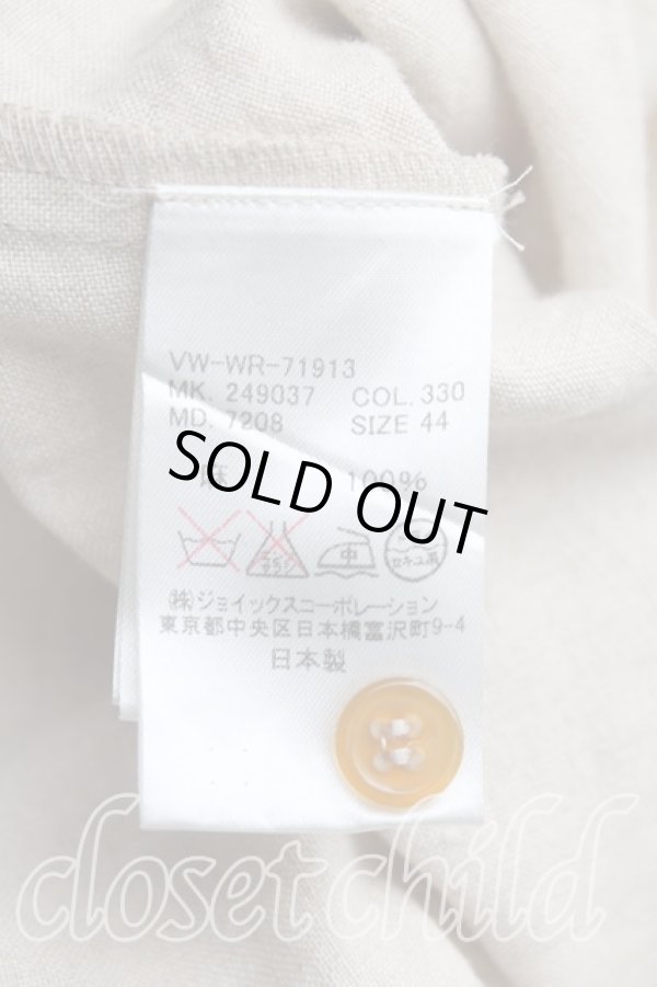 画像4: ヴィヴィアンウエストウッド MAN 中古 / オーブ刺繍ロングシャツ 44（メンズS相当） ベージュ  H-25-10-19-030-bl-OD-ZH (4)