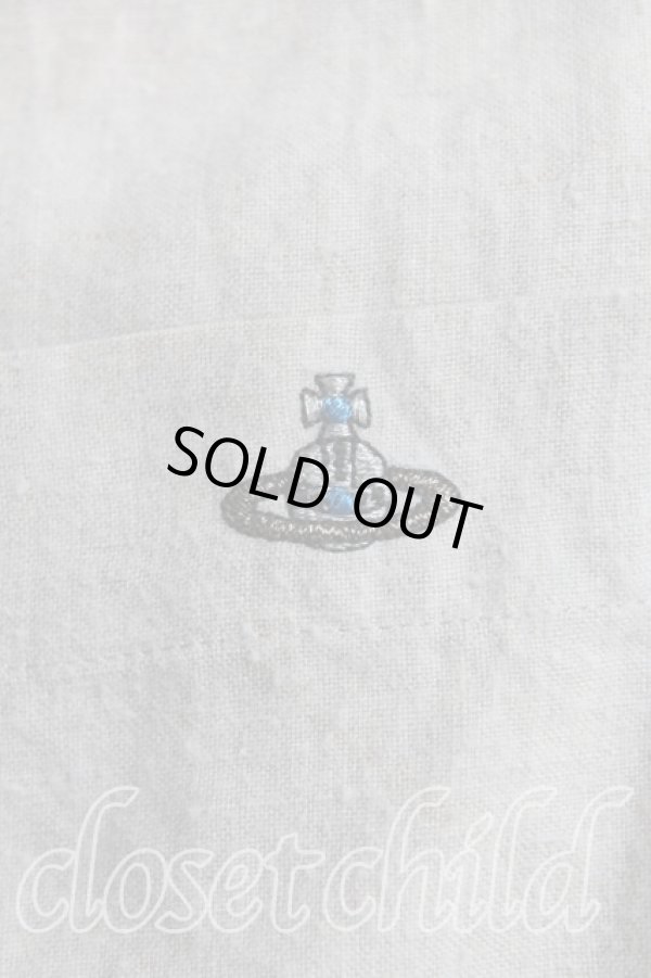 画像5: ヴィヴィアンウエストウッド MAN 中古 / オーブ刺繍ロングシャツ 44（メンズS相当） ベージュ  H-25-10-19-030-bl-OD-ZH (5)