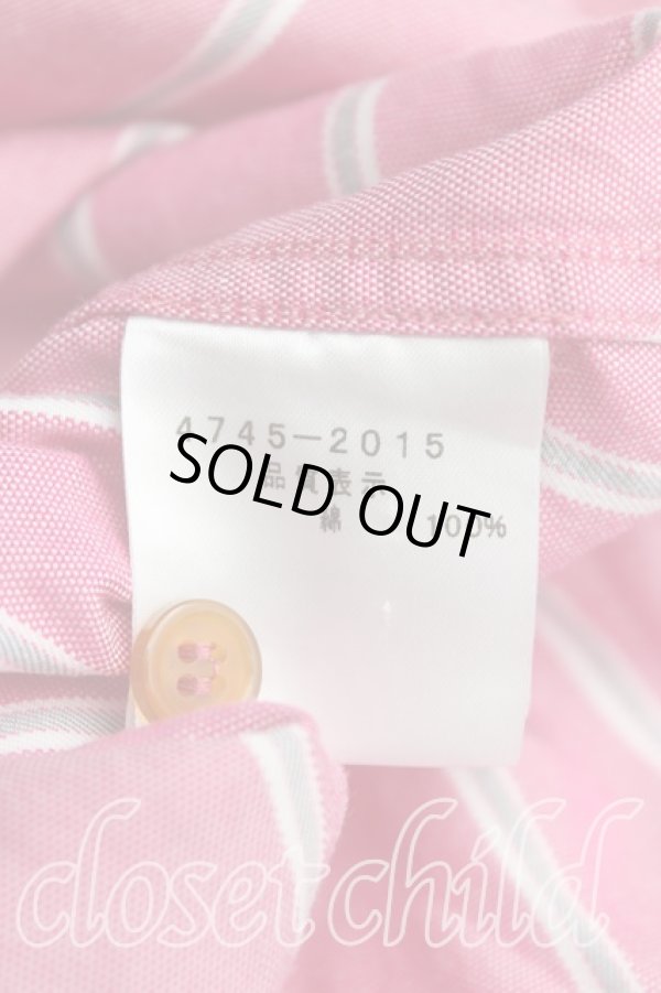 画像4: ヴィヴィアンウエストウッド MAN 中古 / オーブ刺繍ストライプカフスシャツ 46（メンズM相当） ピンク  H-25-10-19-031-bl-OD-ZH (4)