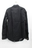 画像2: ヴィヴィアンウエストウッド MAN 中古 / オーブ刺繍クレリックシャツ 48（メンズL相当） 黒  H-25-10-19-032-bl-OD-ZH (2)