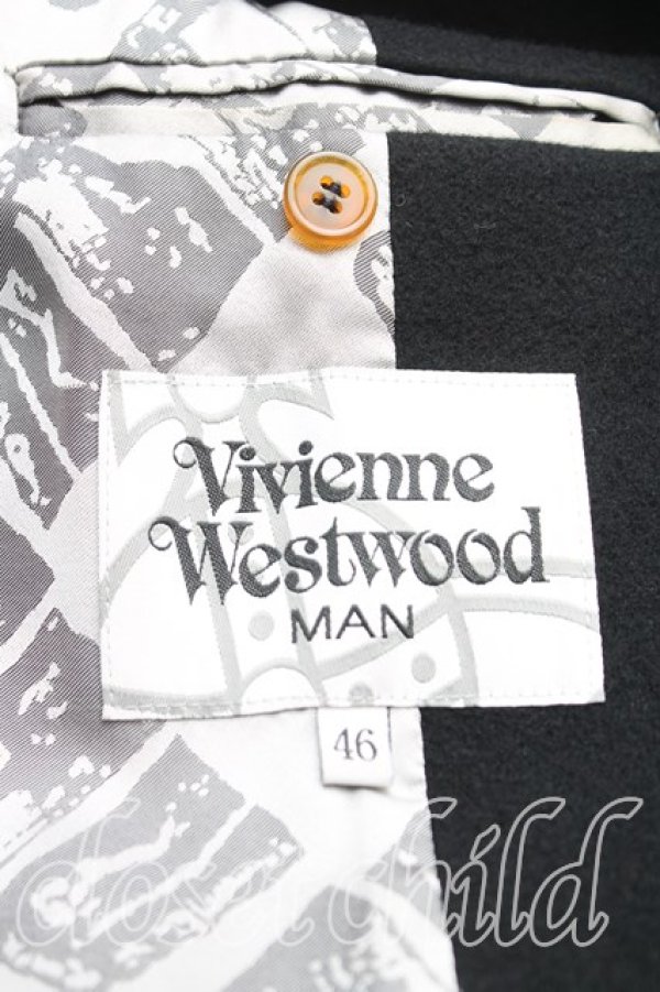 画像3: ヴィヴィアンウエストウッド MAN 中古 / シングルコート 46（メンズM相当） 黒  H-25-10-19-004-co-OD-ZH (3)