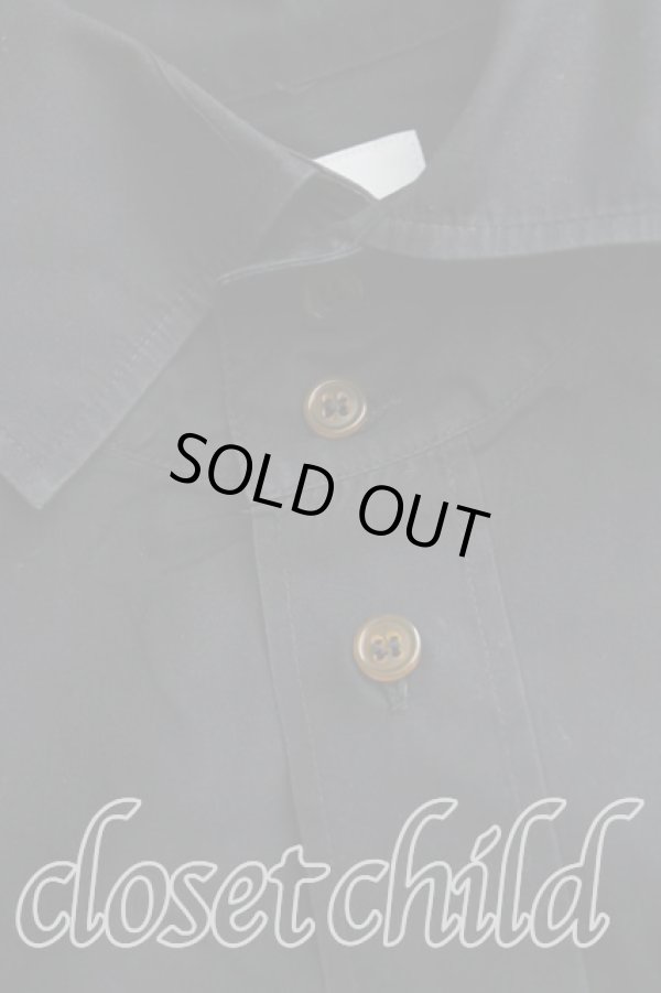 画像6: ヴィヴィアンウエストウッド MAN 中古 / オーブ刺繍クレリックシャツ 48（メンズL相当） 黒  H-25-10-19-032-bl-OD-ZH (6)