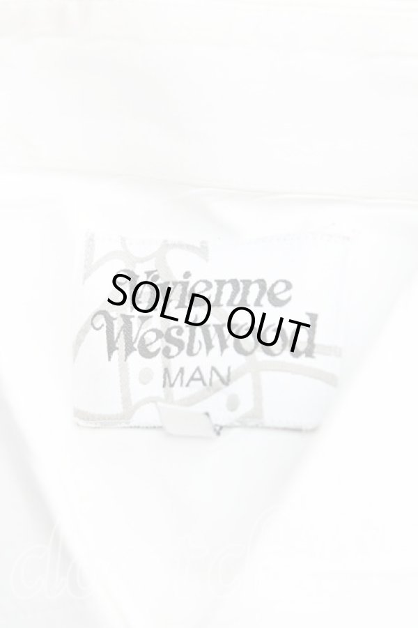 画像3: ヴィヴィアンウエストウッド MAN 中古 / アングロフィリア刺繍シャツ 48（メンズL相当） 白  H-25-10-19-034-bl-OD-ZH (3)