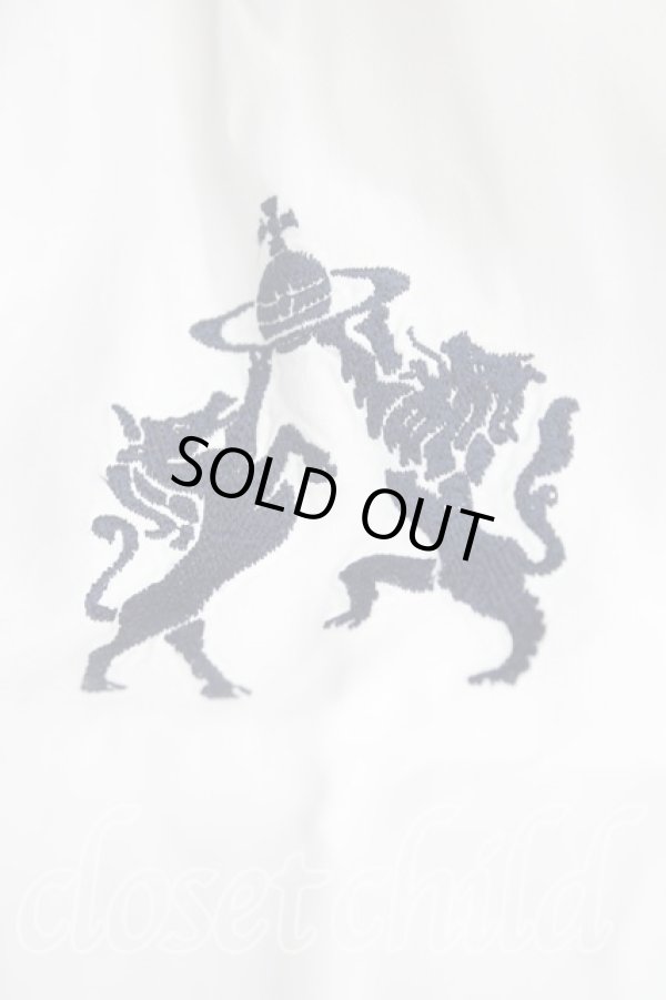 画像5: ヴィヴィアンウエストウッド MAN 中古 / アングロフィリア刺繍シャツ 48（メンズL相当） 白  H-25-10-19-034-bl-OD-ZH (5)