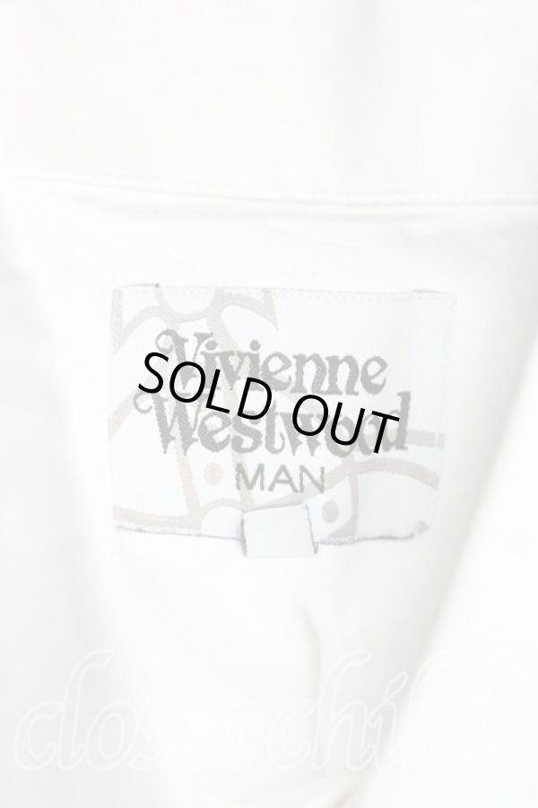 画像3: ヴィヴィアンウエストウッド MAN 中古 / T.F.T.Lスカルクレリックシャツ 48（メンズL相当） 白  H-25-10-19-035-bl-OD-ZH (3)
