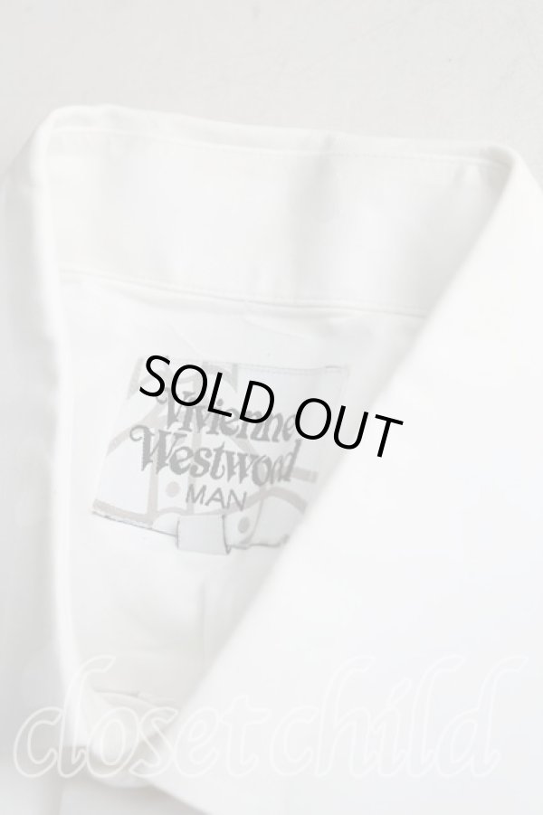 画像5: ヴィヴィアンウエストウッド MAN 中古 / T.F.T.Lスカルクレリックシャツ 48（メンズL相当） 白  H-25-10-19-035-bl-OD-ZH (5)