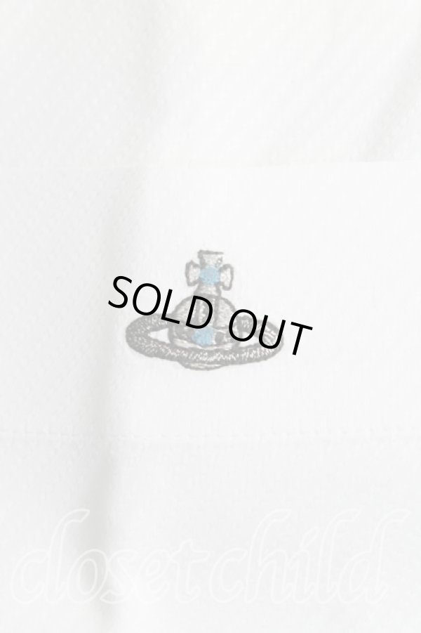 画像5: ヴィヴィアンウエストウッド MAN 中古 / オーブ刺繍クレリックシャツ 48（メンズL相当） 白  H-25-10-19-037-bl-OD-ZH (5)
