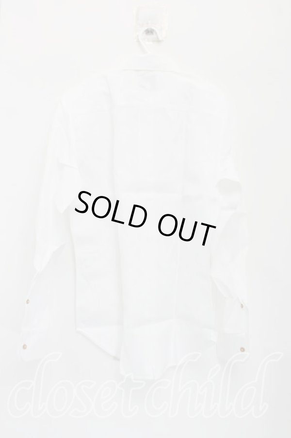 画像2: ヴィヴィアンウエストウッド MAN 中古 / オーブ刺繍クレリックシャツ 50（メンズXL相当） 白  H-25-10-19-038-bl-OD-ZH (2)