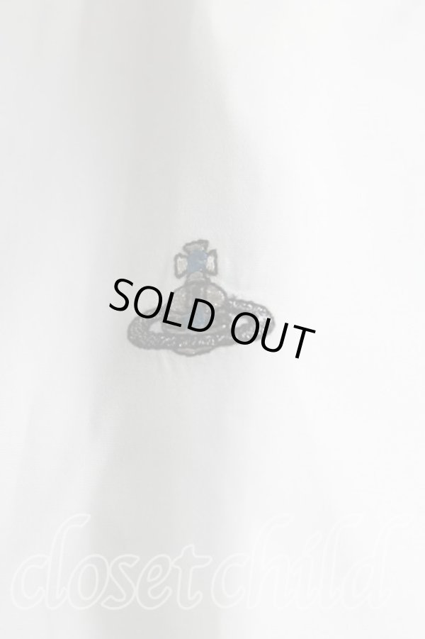 画像5: ヴィヴィアンウエストウッド MAN 中古 / オーブ刺繍クレリックシャツ 50（メンズXL相当） 白  H-25-10-19-038-bl-OD-ZH (5)