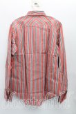 画像2: ヴィヴィアンウエストウッド MAN 中古 / オーブ刺繍ストライプシャツ 48（メンズL相当） 赤  H-25-10-19-039-bl-OD-ZH (2)