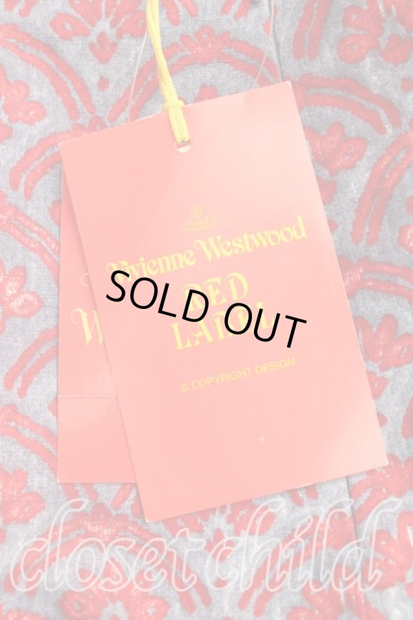 画像5: ヴィヴィアンウエストウッド 中古 / 総柄台形スカート 40（9号相当） 紺ｘ赤  H-25-10-19-042-sk-OD-ZH (5)