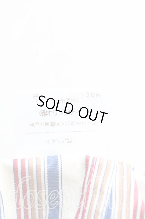 画像5: ヴィヴィアンウエストウッド MAN 中古 / カラーオーブ刺繍ストライプパジャマパンツ S 生成ｘ赤ｘ紺  H-25-10-19-005-pa-OD-ZH (5)