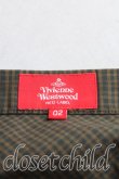 画像3: ヴィヴィアンウエストウッド 中古 / チェック&ストライプティアードスカート 02(9号相当) 茶  H-25-10-19-043-sk-IN-ZH (3)