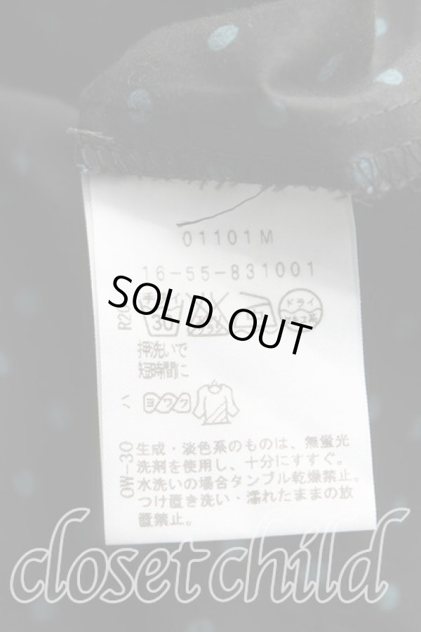 画像4: ヴィヴィアンウエストウッド 中古 / エッセンシャルオーブ刺繍ドット長袖シャツ 2(9号相当) 黒  H-25-10-19-044-sk-IN-ZH (4)