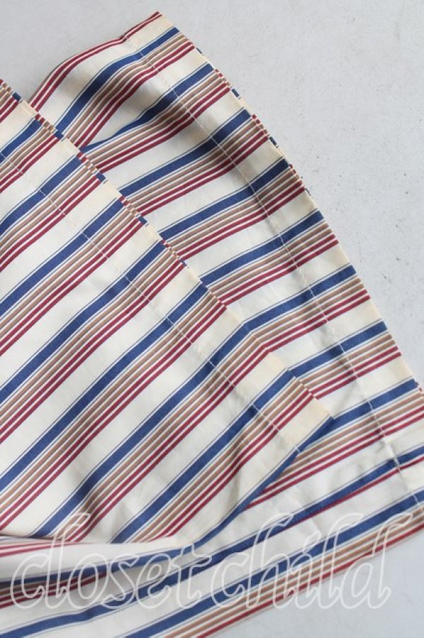 画像6: ヴィヴィアンウエストウッド MAN 中古 / カラーオーブ刺繍ストライプパジャマパンツ S 生成ｘ赤ｘ紺  H-25-10-19-005-pa-OD-ZH (6)