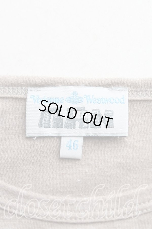 画像3: ヴィヴィアンウエストウッド MAN 中古 / グラフティオーブ刺繍Tシャツ 46（メンズM相当） 茶  H-25-10-19-049-ts-OD-ZH (3)