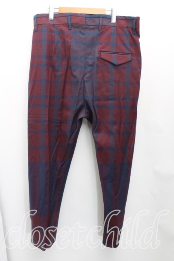 画像2: ヴィヴィアンウエストウッド MAN 中古 / タータンチェックスラックス 50（メンズXL相当） ボルドー  H-25-10-19-006-pa-OD-ZH (2)
