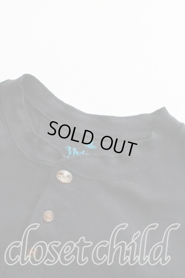 画像5: ヴィヴィアンウエストウッド MAN 中古 / ヘンリーネックTシャツ L 黒  H-25-10-19-050-ts-OD-ZH (5)