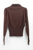 画像2: ヴィヴィアンウエストウッド 中古 / カラーオーブ刺繍ポロニット S 茶  H-25-10-19-052-to-OD-ZH (2)