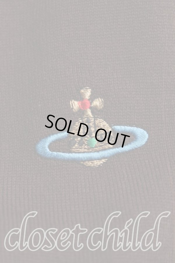 画像6: ヴィヴィアンウエストウッド 中古 / カラーオーブ刺繍ポロニット S 茶  H-25-10-19-052-to-OD-ZH (6)