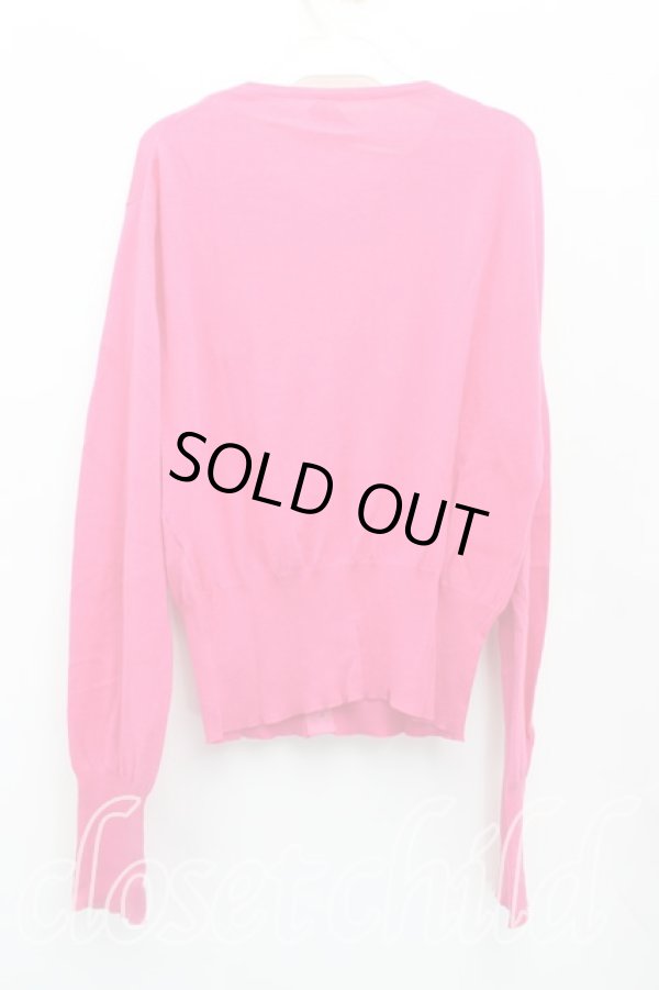 画像2: ヴィヴィアンウエストウッド 中古 / カラーオーブ刺繍カーディガン L ピンク  H-25-10-19-054-to-OD-ZH (2)