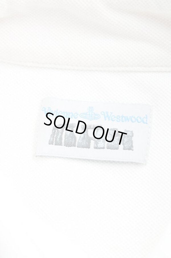 画像3: ヴィヴィアンウエストウッド MAN 中古 / カラーオーブ刺繍ポロシャツ M 白  H-25-10-19-055-to-OD-ZH (3)