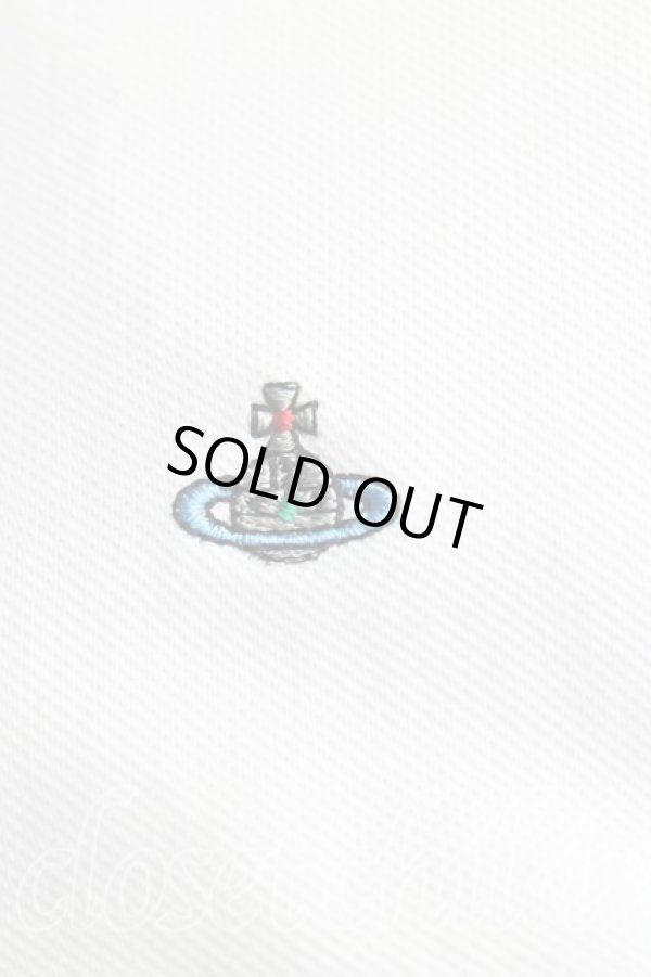 画像6: ヴィヴィアンウエストウッド MAN 中古 / カラーオーブ刺繍ポロシャツ M 白  H-25-10-19-055-to-OD-ZH (6)