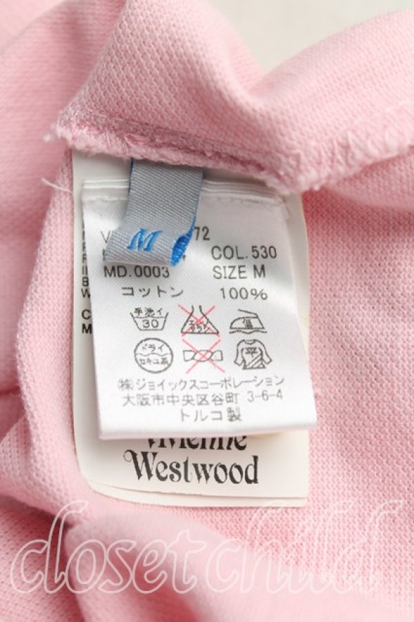画像4: ヴィヴィアンウエストウッド MAN 中古 / アングロフィリア刺繍ポロシャツ M ピンク  H-25-10-19-058-to-OD-ZH (4)