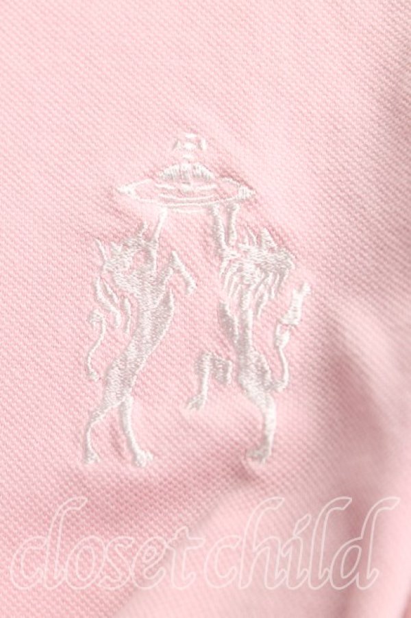 画像5: ヴィヴィアンウエストウッド MAN 中古 / アングロフィリア刺繍ポロシャツ M ピンク  H-25-10-19-058-to-OD-ZH (5)