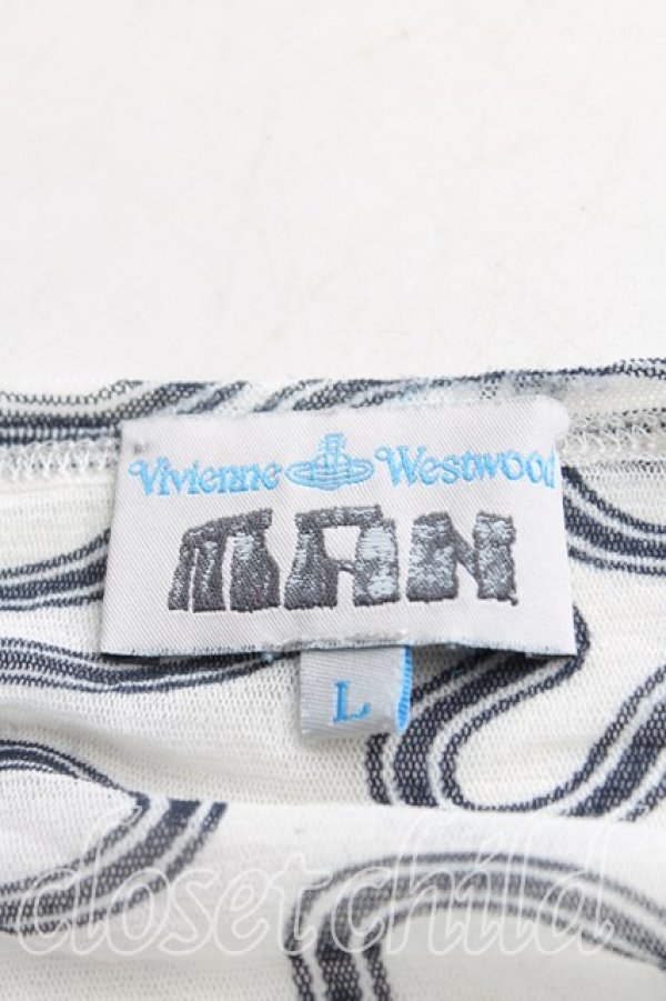 画像3: ヴィヴィアンウエストウッド MAN 中古 / スクイグルカットソー L 紺  H-25-10-19-063-to-OD-ZH (3)