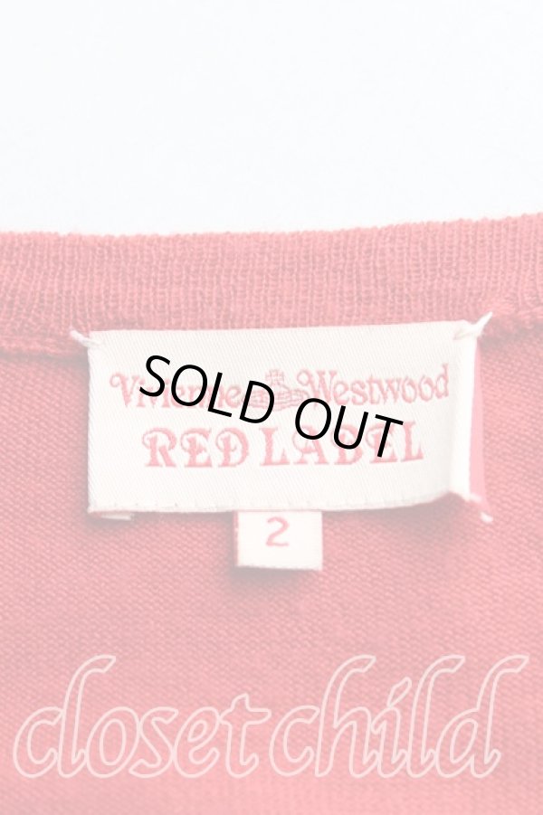 画像3: ヴィヴィアンウエストウッド 中古 / エッセンシャルオーブ刺繍カーディガン 2(9号相当) 赤  H-25-10-19-066-to-IN-ZH (3)