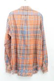 画像2: ヴィヴィアンウエストウッド MAN 中古 / タータンチェックネルシャツ IV(メンズXL相当） オレンジ  H-25-10-19-008-bl-OD-ZH (2)