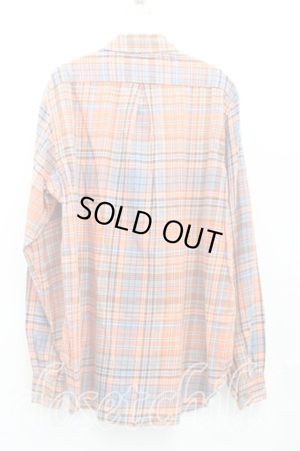 画像2: ヴィヴィアンウエストウッド MAN 中古 / タータンチェックネルシャツ IV(メンズXL相当） オレンジ  H-25-10-19-008-bl-OD-ZH (2)