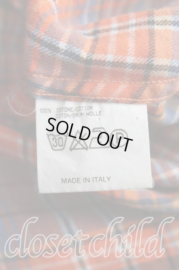 画像4: ヴィヴィアンウエストウッド MAN 中古 / タータンチェックネルシャツ IV(メンズXL相当） オレンジ  H-25-10-19-008-bl-OD-ZH (4)