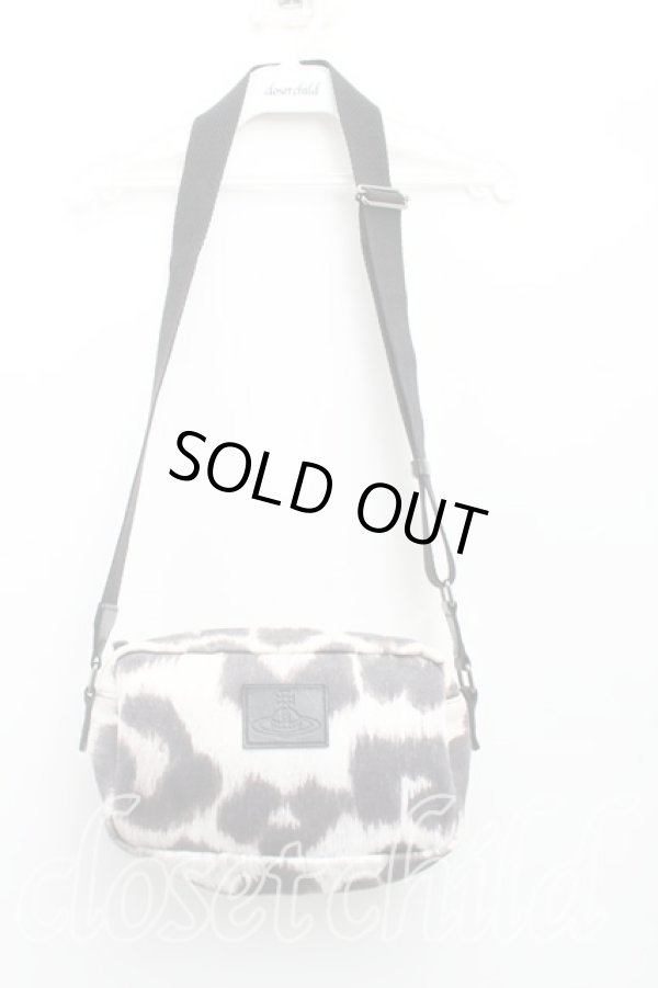 画像2: ヴィヴィアンウエストウッド 中古 / レオパードショルダーバッグ  黒  H-25-10-19-072-ba-OD-ZH (2)