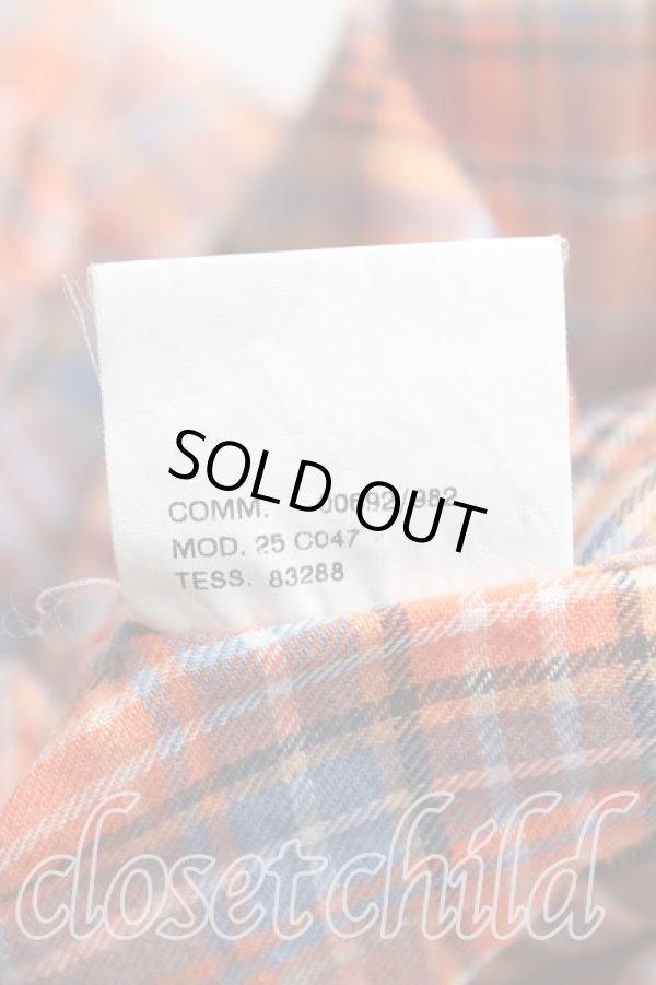 画像5: ヴィヴィアンウエストウッド MAN 中古 / タータンチェックネルシャツ IV(メンズXL相当） オレンジ  H-25-10-19-008-bl-OD-ZH (5)