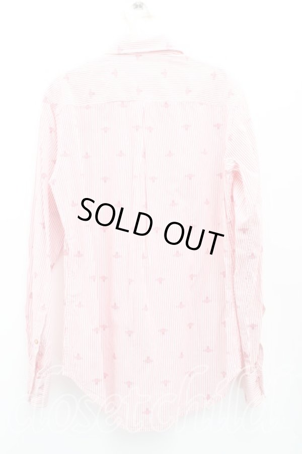 画像2: ヴィヴィアンウエストウッド MAN 中古 / オーブ総柄シャツ  赤  H-25-10-19-009-bl-OD-ZH (2)