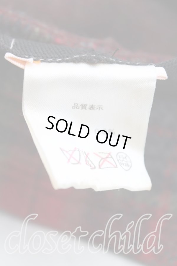 画像5: ヴィヴィアンウエストウッド 中古 / タータンチェッククロッシェ  赤  H-25-10-19-078-ha-IN-ZH (5)