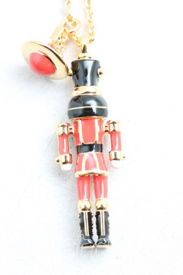 画像2: ヴィヴィアンウエストウッド 中古 / NUTCRACKERネックレス  ゴールドｘ赤  H-25-10-19-081-nl-OD-ZH (2)