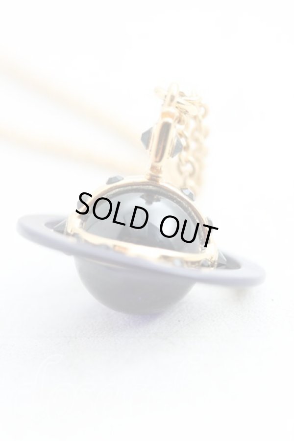 画像2: ヴィヴィアンウエストウッド 中古 / オリジナルタイニーオーブネックレス  ゴールド×ネイビー  H-25-10-19-082-nl-IN-ZH (2)