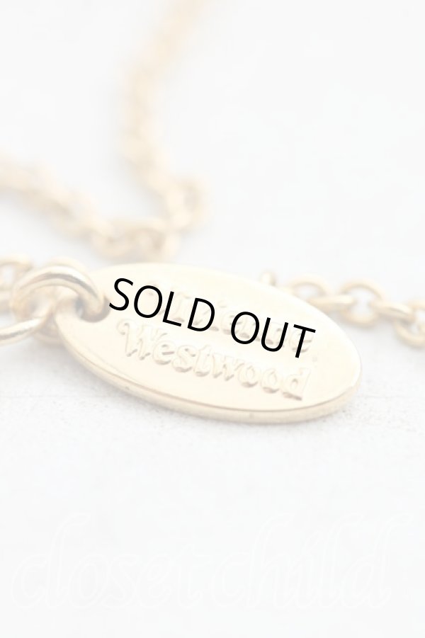 画像4: ヴィヴィアンウエストウッド 中古 / オリジナルタイニーオーブネックレス  ゴールド×ネイビー  H-25-10-19-082-nl-IN-ZH (4)