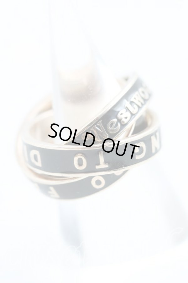 画像3: ヴィヴィアンウエストウッド 中古 / T.F.T.Lリング XS(5号相当) 黒×ゴールド  H-25-10-19-084-rg-IN-ZH (3)