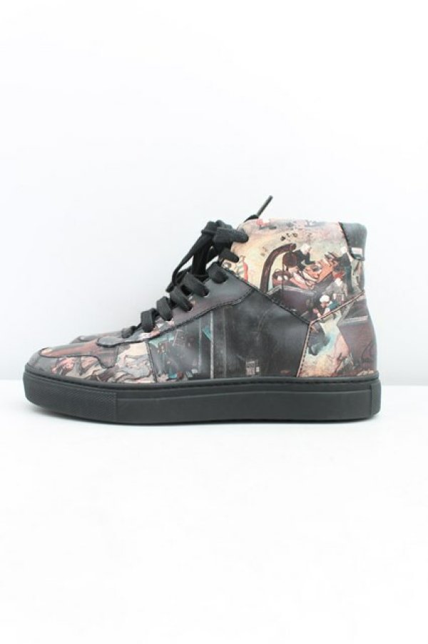 画像3: ヴィヴィアンウエストウッド 中古 / ブリューゲルスニーカー 37（23.5cm相当） 黒  H-25-10-19-086-sh-OD-ZH (3)