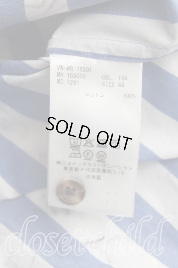 画像4: ヴィヴィアンウエストウッド MAN 中古 / LINE UPプリントクラシックシャツ 48（メンズL相当） 青  H-25-10-19-010-bl-OD-ZH (4)