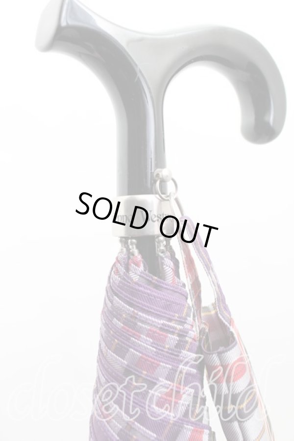 画像4: ヴィヴィアンウエストウッド 中古 / タータンチェック折リ畳ミ傘  紫  H-25-10-19-101-gd-OD-ZH (4)