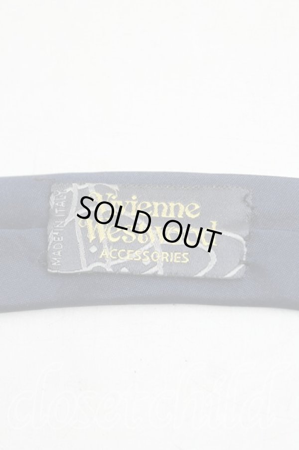 画像3: ヴィヴィアンウエストウッド MAN 中古 / オーブptレジメンタルネクタイ  紺  H-25-10-19-107-gd-OD-ZH (3)