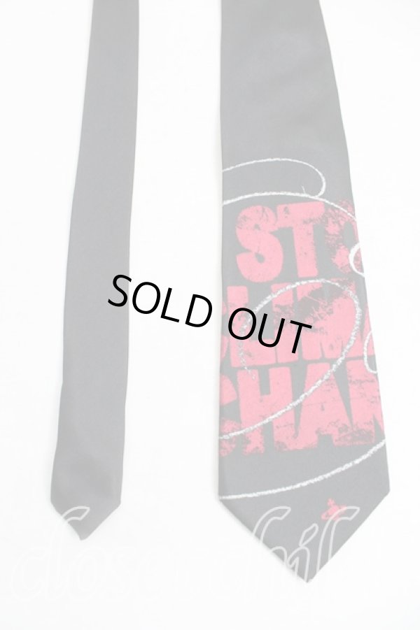 画像2: ヴィヴィアンウエストウッド MAN 中古 / STOP CLIMATEネクタイ  黒  H-25-10-19-111-gd-OD-ZH (2)