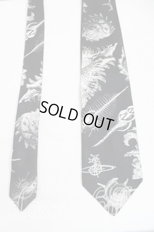 画像2: ヴィヴィアンウエストウッド MAN 中古 / アンモナイトptネクタイ  黒  H-25-10-19-113-gd-OD-ZH (2)