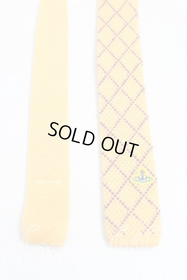 画像2: ヴィヴィアンウエストウッド MAN 中古 / オーブワッペンウールナロータイ  黄色  H-25-10-19-114-gd-OD-ZH (2)