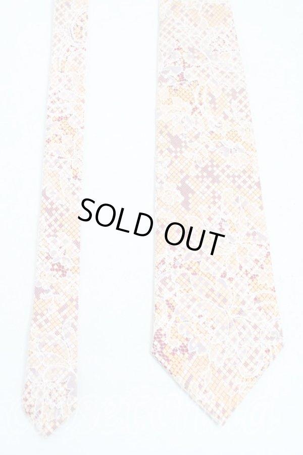 画像2: ヴィヴィアンウエストウッド MAN 中古 / フラワーレースネクタイ  白ｘ黄色  H-25-10-19-118-gd-OD-ZH (2)